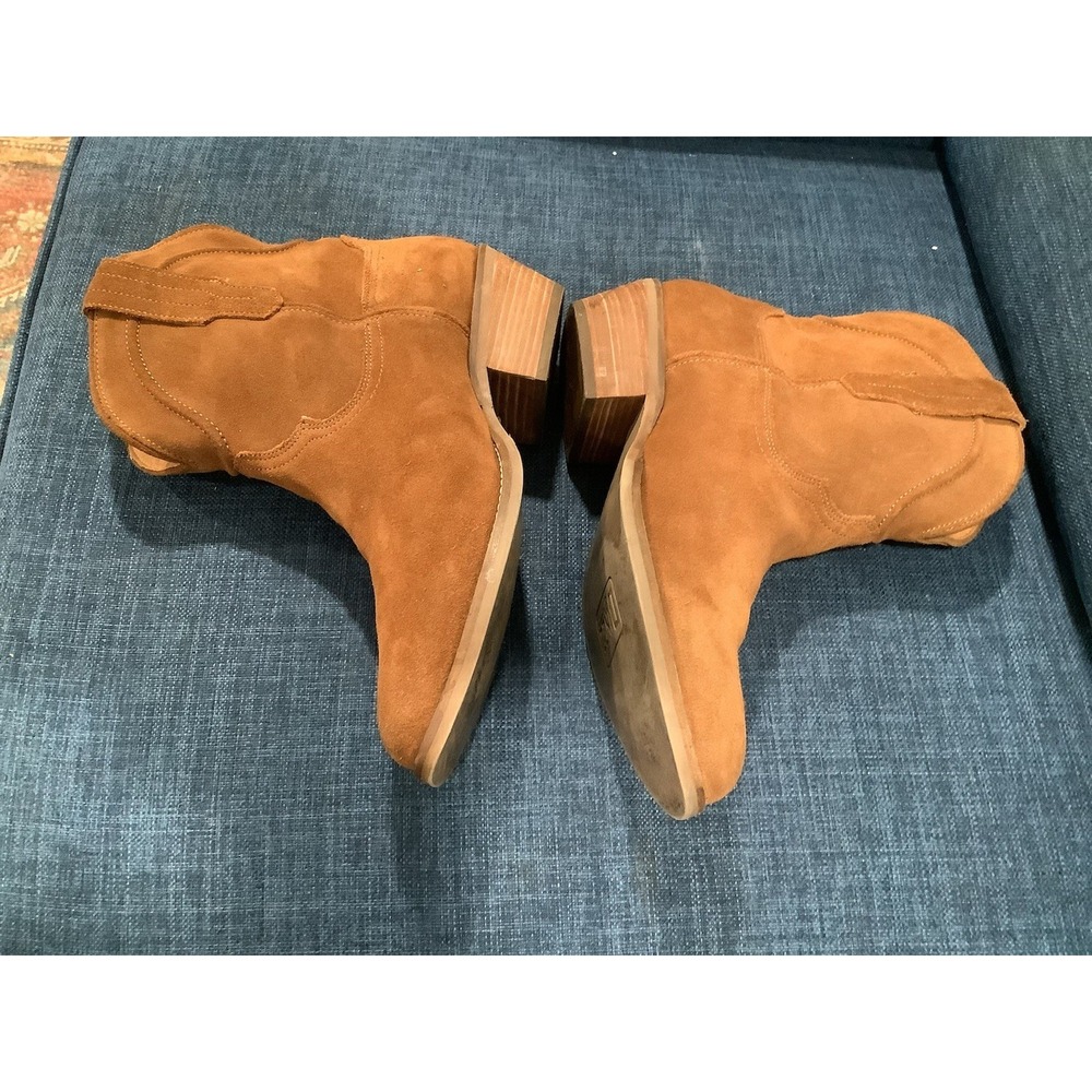 Dingo Womens Tumbleweed Sand Suede Leather Western Ankle Boots Size 10M - Picture 6 of 10